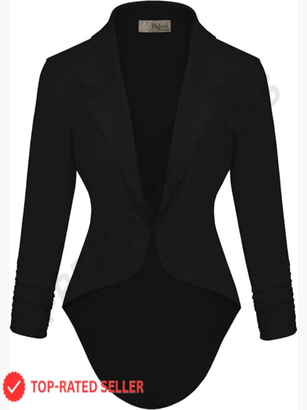 High Low Blazer Jacket Casual Work Wear Modern Tailored Classic Fit